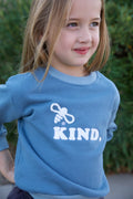 Bee Kind Children's Sweatshirt : Blue