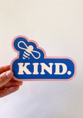 Bee Kind Sticker : Blue/Pink