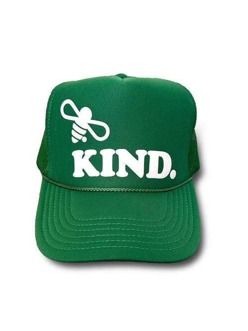 Bee Kind Trucker : Green/White